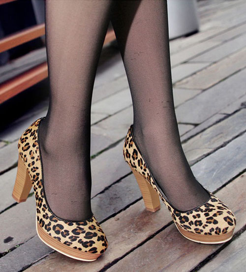koeienhuid leopard print schoen